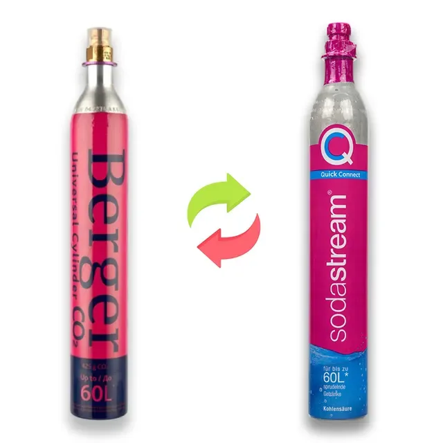 Обмен 6 розовых баллонов CO2 Quick Connect по 425 г - Berger / SodaStream / другие