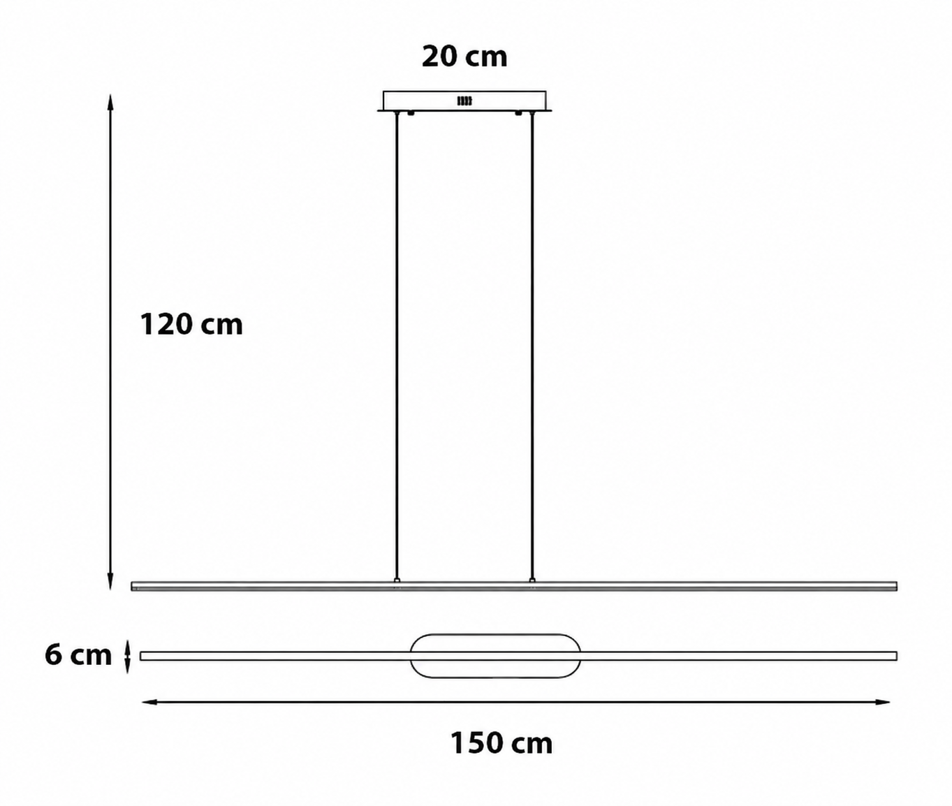 Люстра Berger 7019-PL-31 LED 31 Вт 4000 K, чорний · 2
