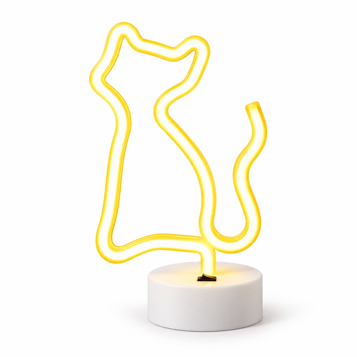 Настольный LED неоновый светильник Кошка Arnolux 1.8W желтый (ARN-15-TL-Cat-YL) · 1