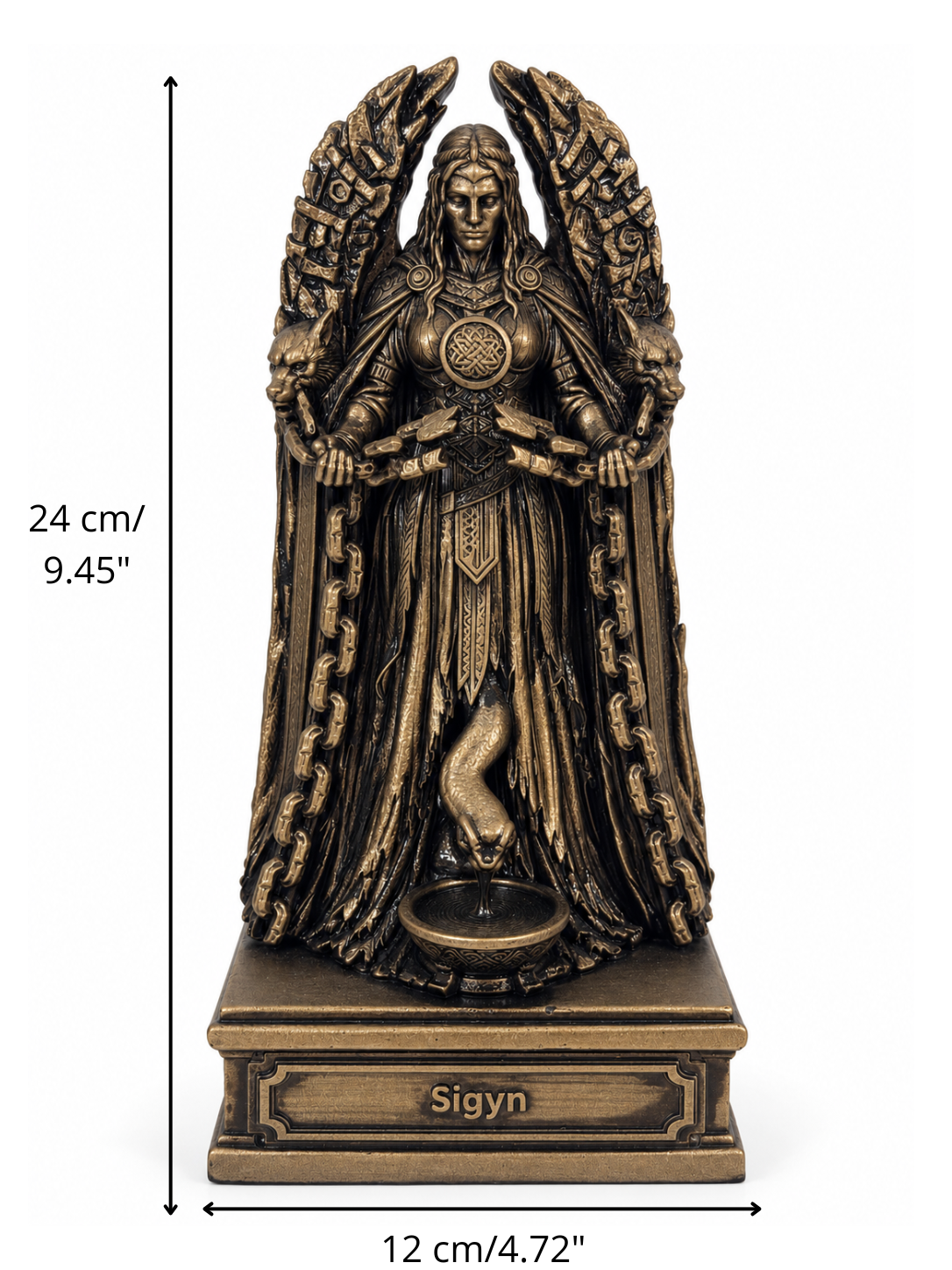 Статуэтка DIKOCE Сигюн 24 см, античная бронза · 6