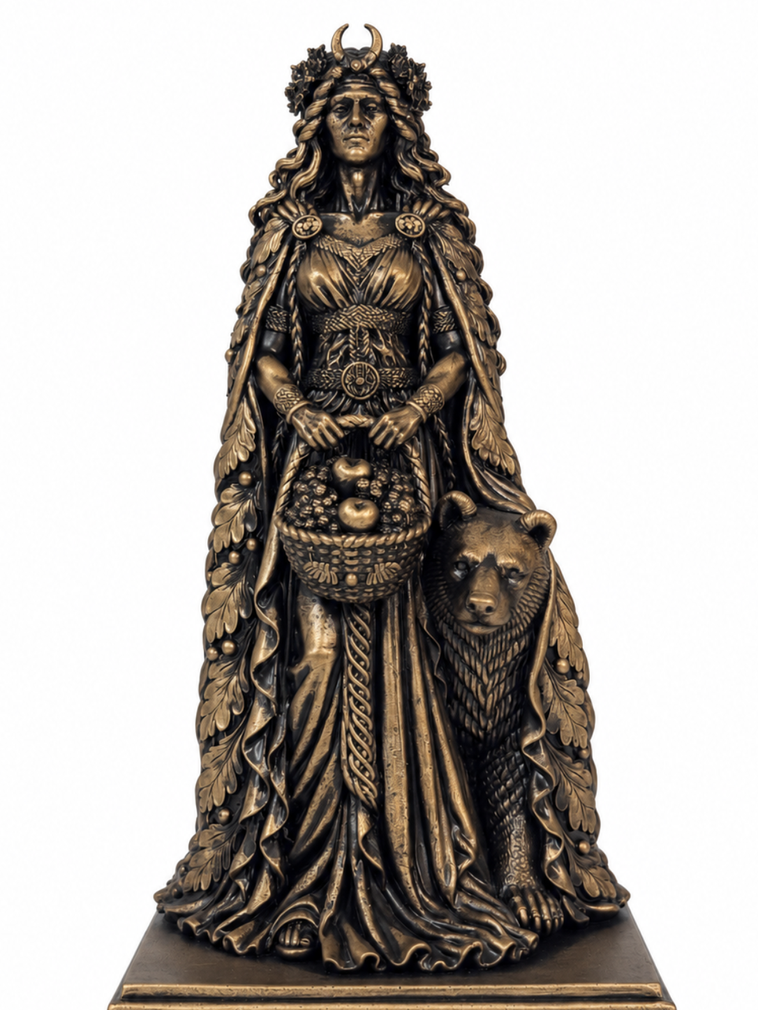 Статуэтка DIKOCE Артио 24 см, античная бронза · 2