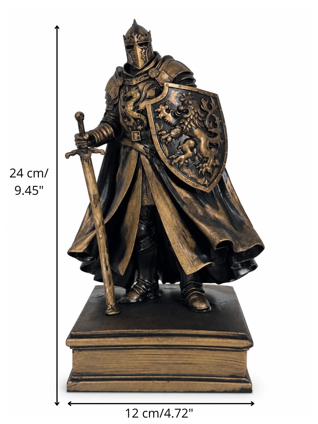 Статуэтка DIKOCE Ричард Львиное Сердце 24 см, античная бронза · 6