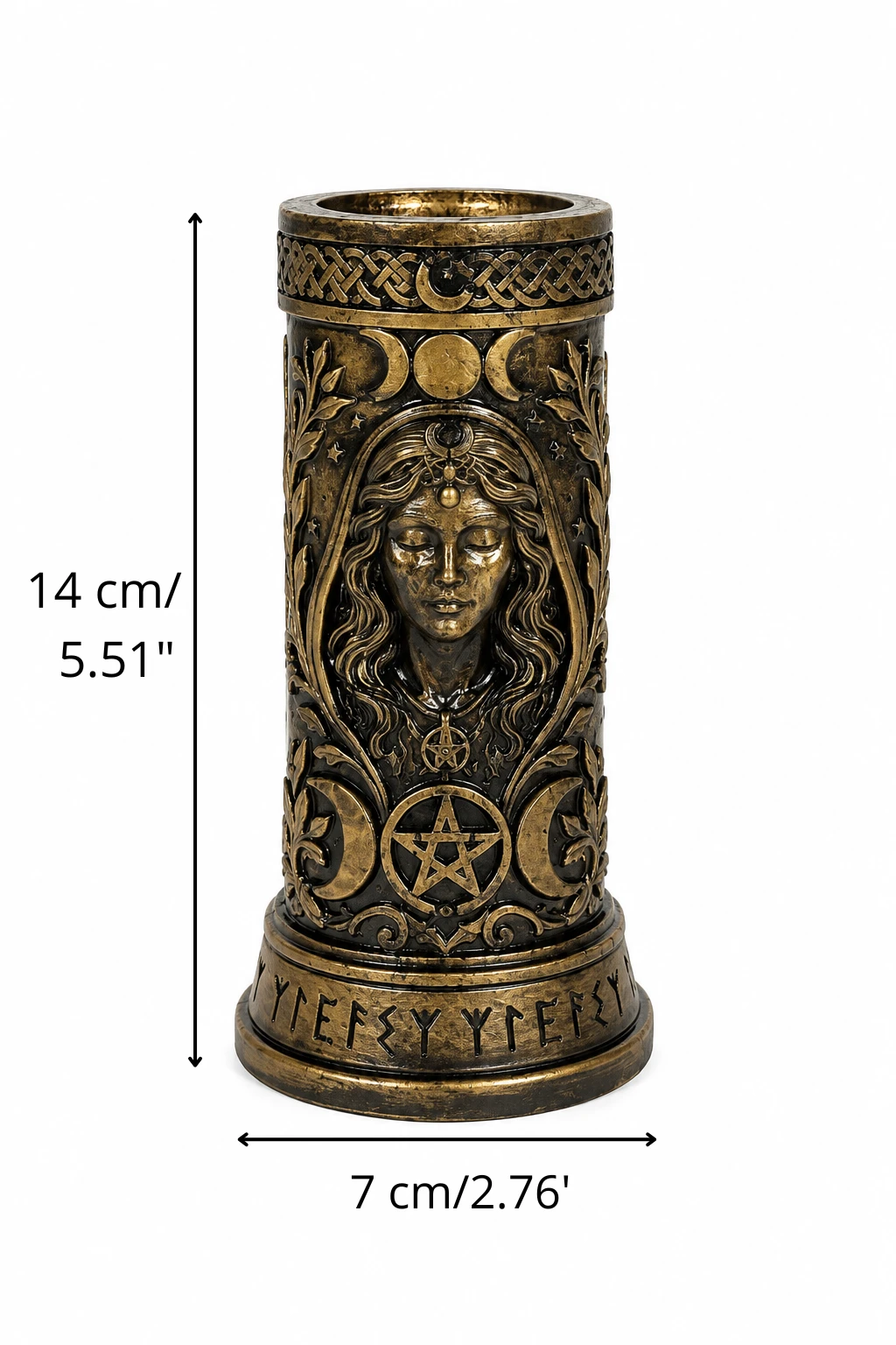 Подсвечник DIKOCE Геката 14 см, античная бронза · 5