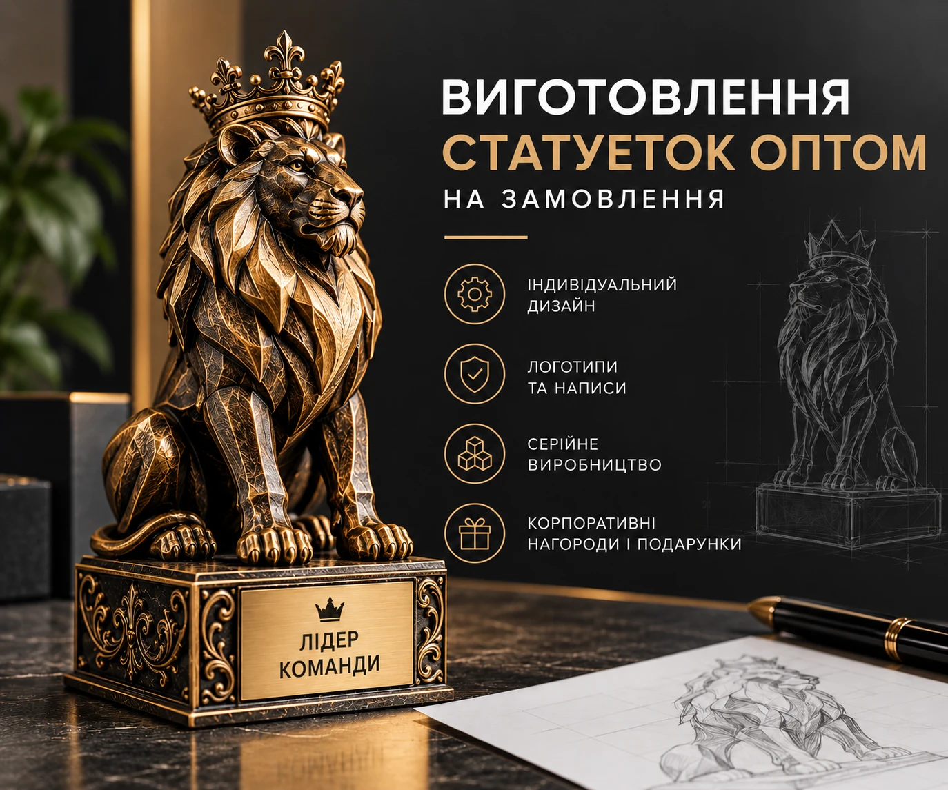 Изготовление статуэток оптом на заказ — серийное производство · 2
