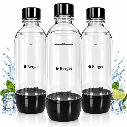Набор бутылок Berger для сифонов SodaStream и Berger, 3 шт. по 1 л