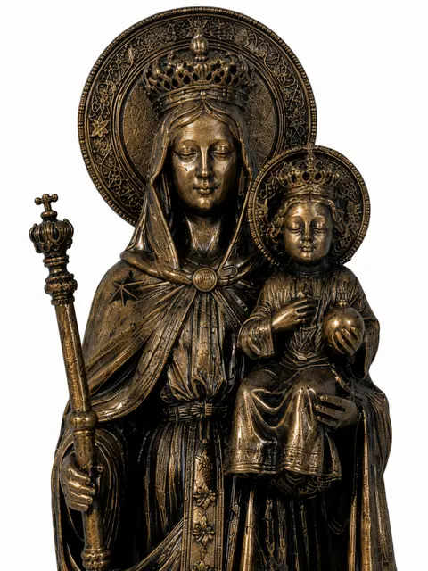 Статуэтка DIKOCE Дева Мария Ave Maria II 24 см, античная бронза · 2