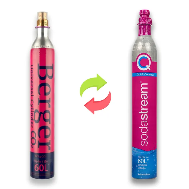 Обмен розового баллона CO2 Quick Connect 425 г - Berger / SodaStream / другие