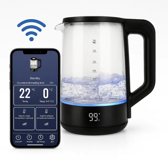 Электрочайник Bergs EK-0011GB Smart с Wi‑Fi, 1,8 л, 2000 Вт