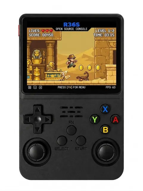 Портативная игровая консоль Bergs R36S 128 ГБ чёрная