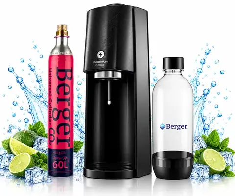 Набор для газирования воды SodaStream E-TERRA, чёрный: 1 баллон CO2, 1 × 1 л
