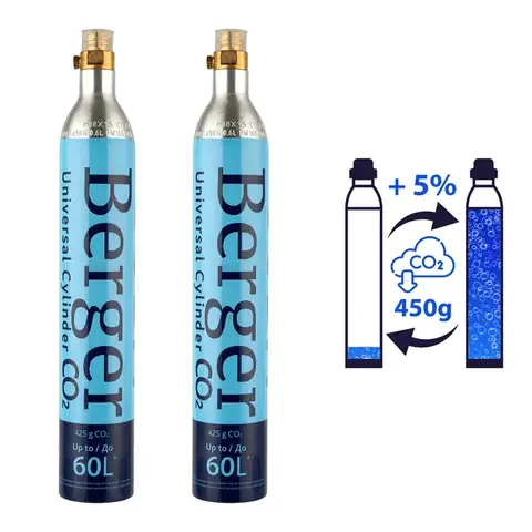 Обмен 2 резьбовых баллонов CO2 по 425 г - Berger / SodaStream / другие