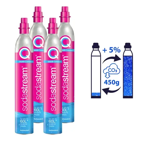Обмін 4 рожевих балонів CO2 Quick Connect по 425 г - Berger / SodaStream / інші · 1