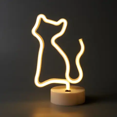 Настільний LED-нічник Arnolux 417-04-YL Кішка 1,8 Вт, жовтий · 1