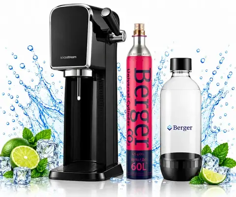 Набор для газирования воды SodaStream ART, чёрный: 1 баллон CO2, 1 × 1 л