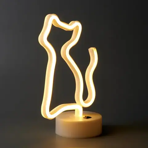Настільний LED-нічник Arnolux 417-04-YL Кішка 1,8 Вт, жовтий · 2