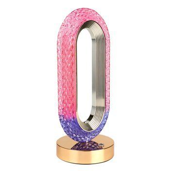 Настольная LED лампа на аккумуляторе с регулировкой яркости, 3 режима света &mdash; золотистый ночной светильник