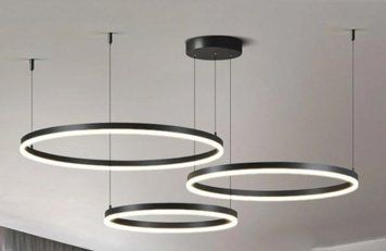 Люстра Berger 7013-PL-75 Black LED 75 Вт 4000K (D400+600+800)