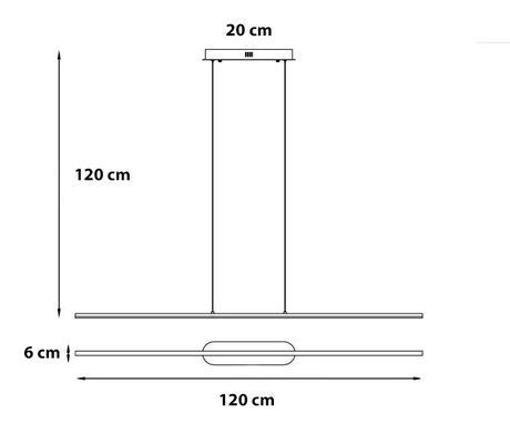 Люстра Berger 7019-PL-25 Black LED 25 Вт 4000К
