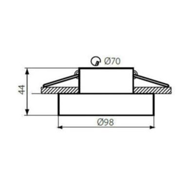 Точечный светильник Berger 3028-DL-1 White GU10 max 1x35 Вт