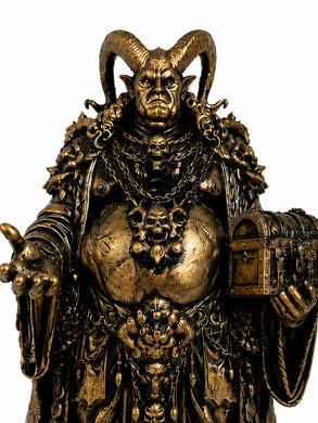 Статуетка Маммон бронзова міфологічна &mdash; колекційна скульптура демона багатства, 24 см