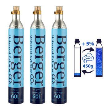 Обмен трех баллонов Berger/Sodastream CO2 3x450g (Газ)