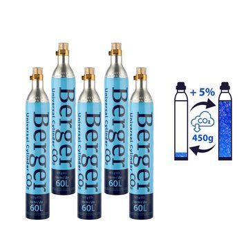 Обмен баллонов Berger/Sodastream CO2 5x450g (Газ)