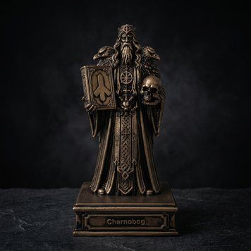 Статуэтка Чернобог бронзовая мифологическая &mdash; коллекционная скульптура славянского божества, 24 см