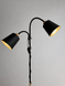 Торшер Bergs 1060-FL-2 Black 2*E27 макс 40 Вт, 180см