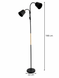 Торшер Bergs 1060-FL-2 Black 2*E27 макс 40 Вт, 180см