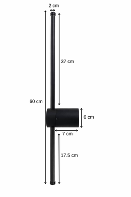 Бра Berger 1037-WL-9 Black LED 9 Вт 4000K 60см