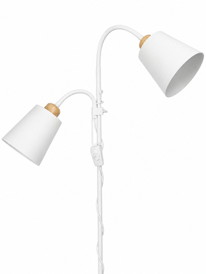Торшер Bergs 1060-FL-2 White 2*E27 макс 40 Вт, 180см