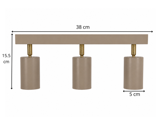 Спотовий світильник Bergs 4004-SL-3 Beige 3*GU10