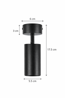 Спотовий світильник Berger 4001-SL-1 Black GU10 max 1x35 Вт
