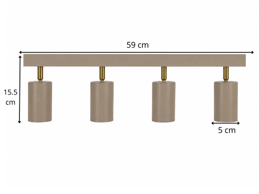 Спотовий світильник Bergs 4004-SL-4 Beige 4*GU10