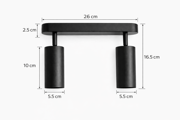 Спотовый светильник Berger 4001-SL-2 Black GU10 max 1x35 Вт