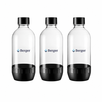Набір із трьох пляшок 3x0,5L Чорних Berger / Sodastream