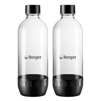 Набір із двох пляшок 2x1L Чорних Berger / Sodastream